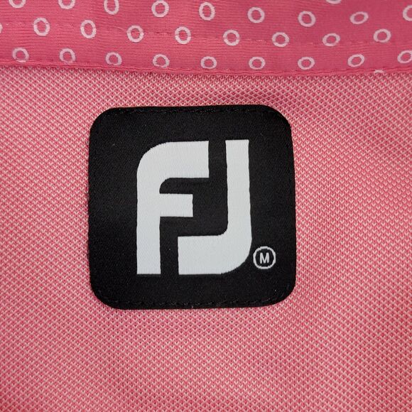 FootJoy Performance Golf Polo Pique 4-Way Stretch Breathable Size M Pink Mens - Picture 13 of 16